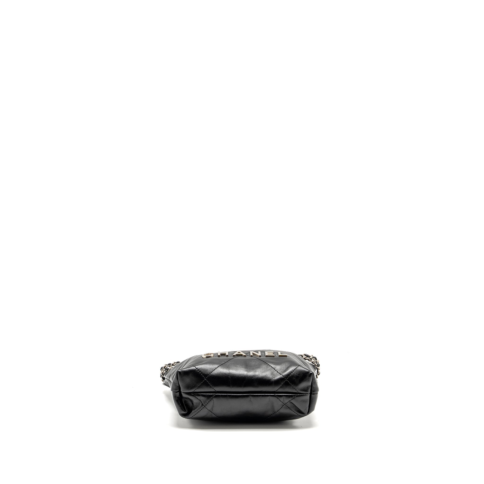 chanel-mini-22-bag-shiny-calfskin-black-shw-microchip-copy