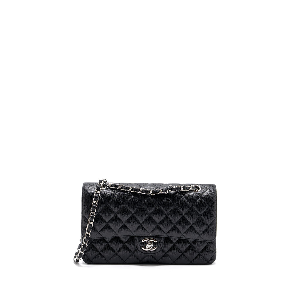 chanel-medium-classic-double-flap-bag-caviar-black-shw-microchip