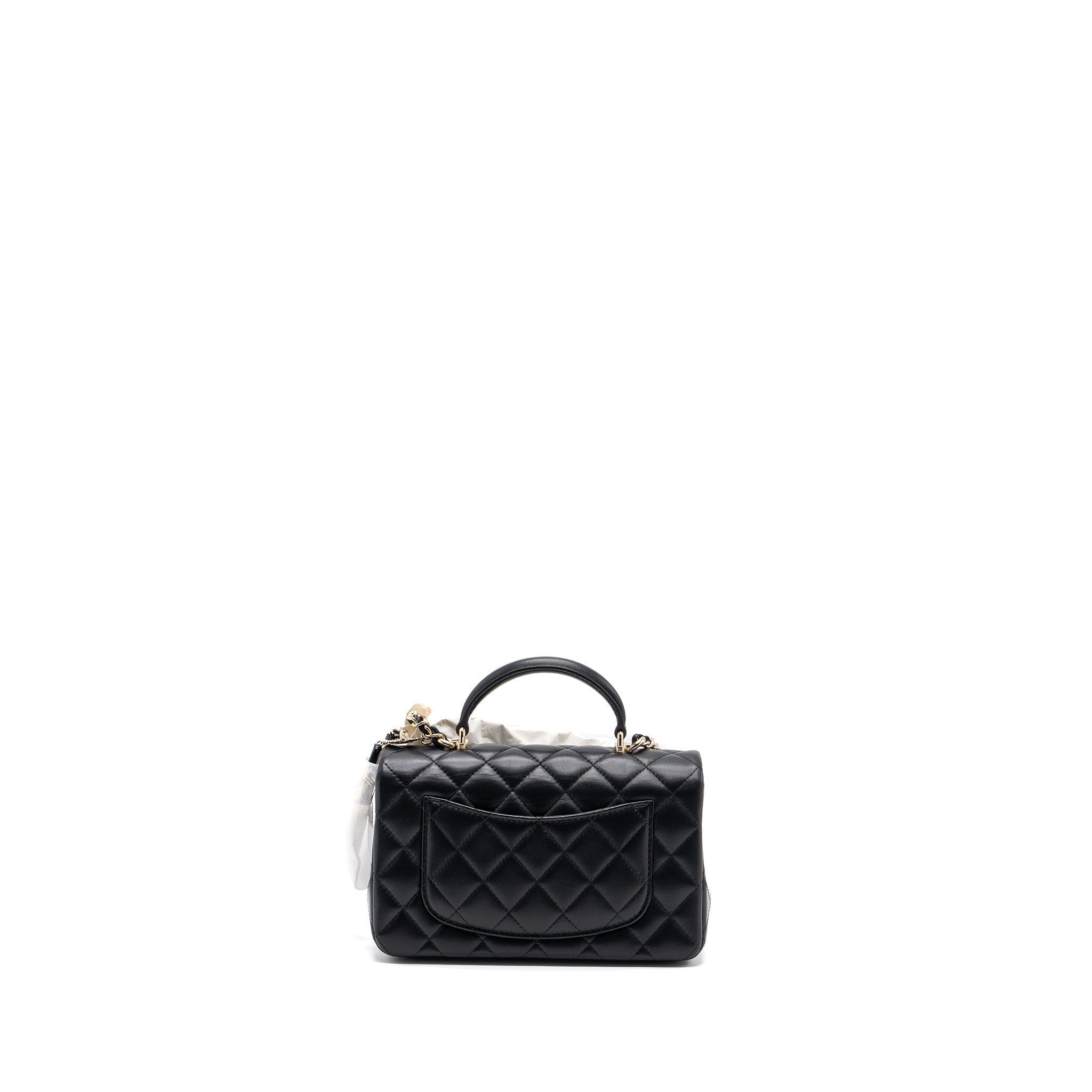 chanel-22p-lion-charm-top-handle-mini-rectangular-flap-bag-lambskin-black-lghw-microchip