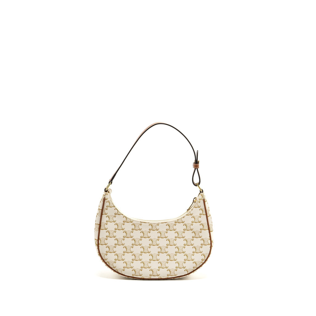 celine-ava-bag-triomphe-canvas-calfskin-white-brown-ghw