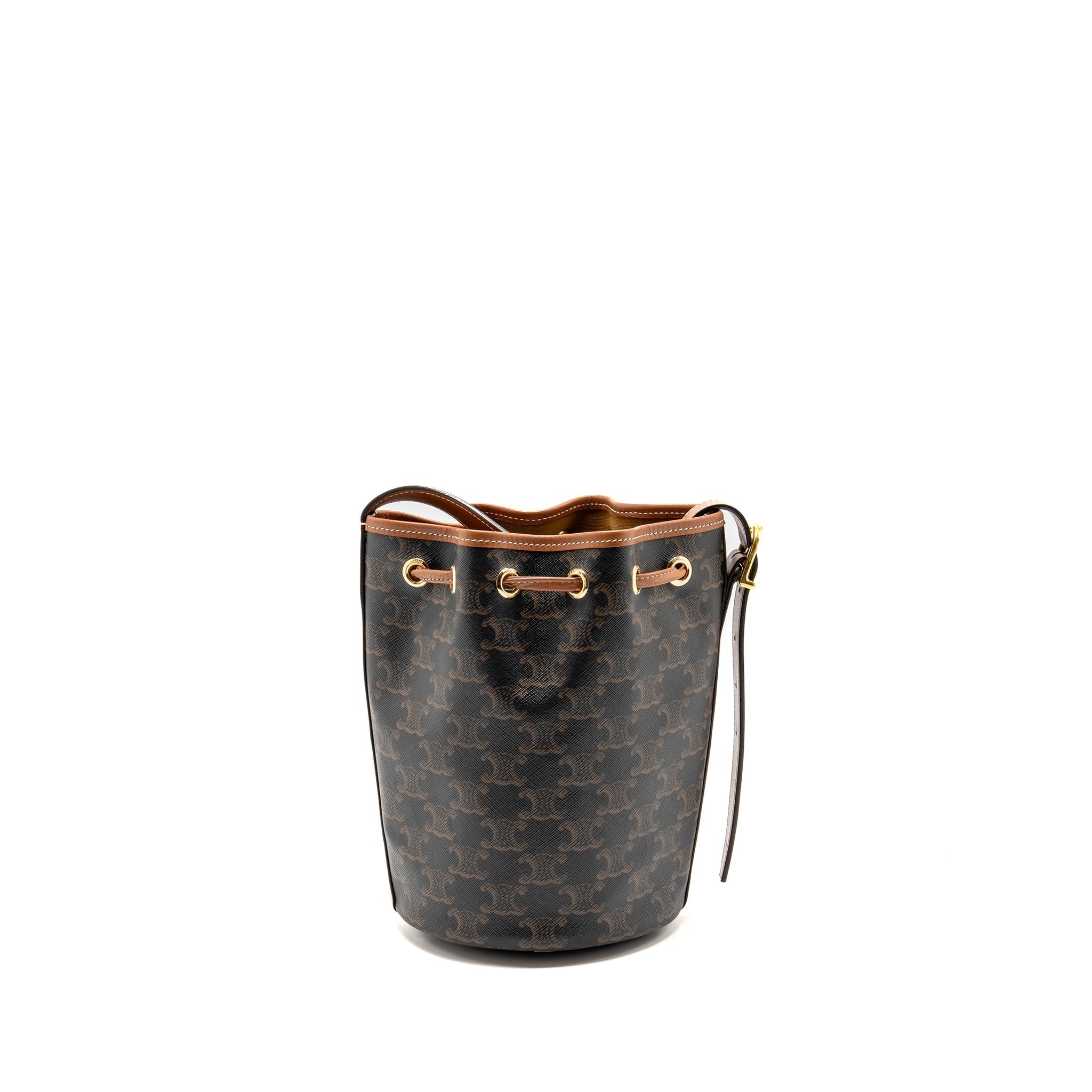 celine-small-drawstring-bag-triomphe-canvas-calfskin-tan-ghw