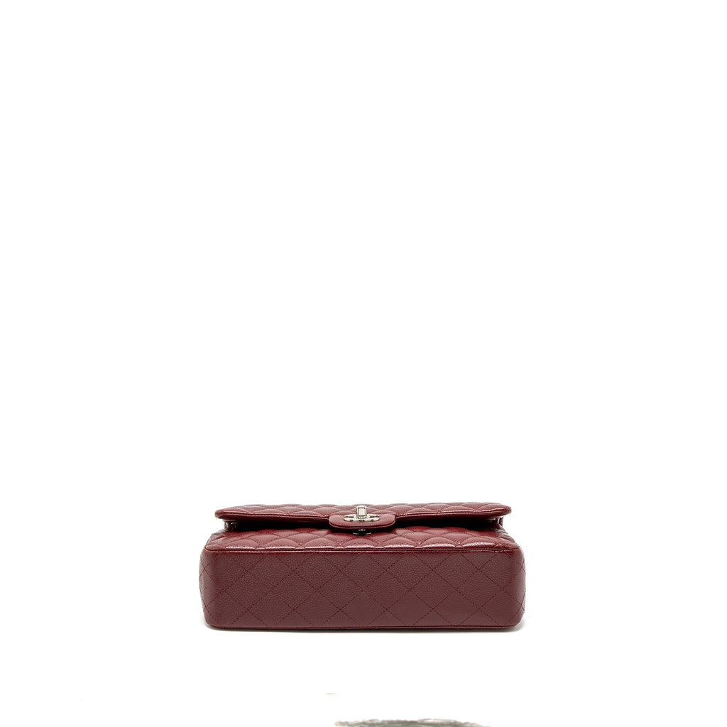chanel-medium-classic-double-flap-bag-caviar-dark-red-shw