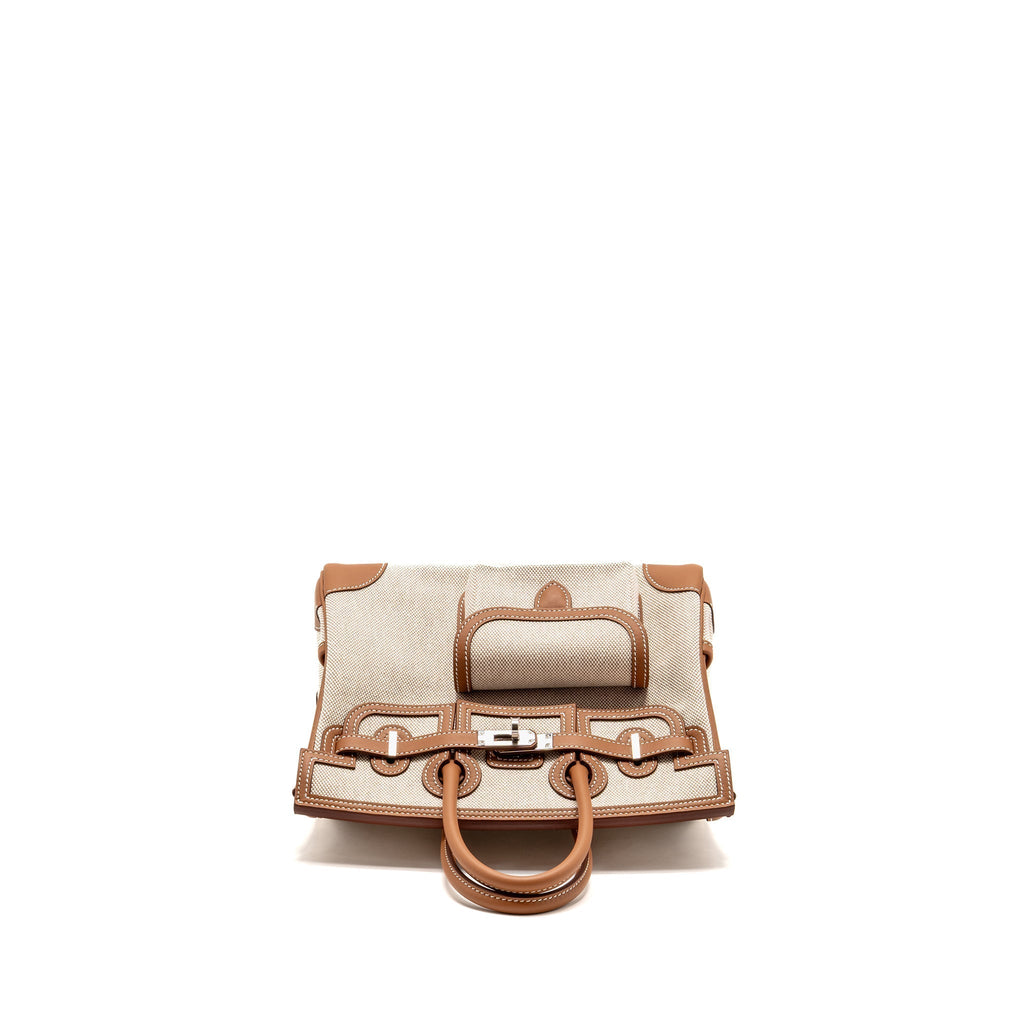 hermes-birkin-25-cargo-toile-h-swift-ecru-beige-gold-shw-stamp-k