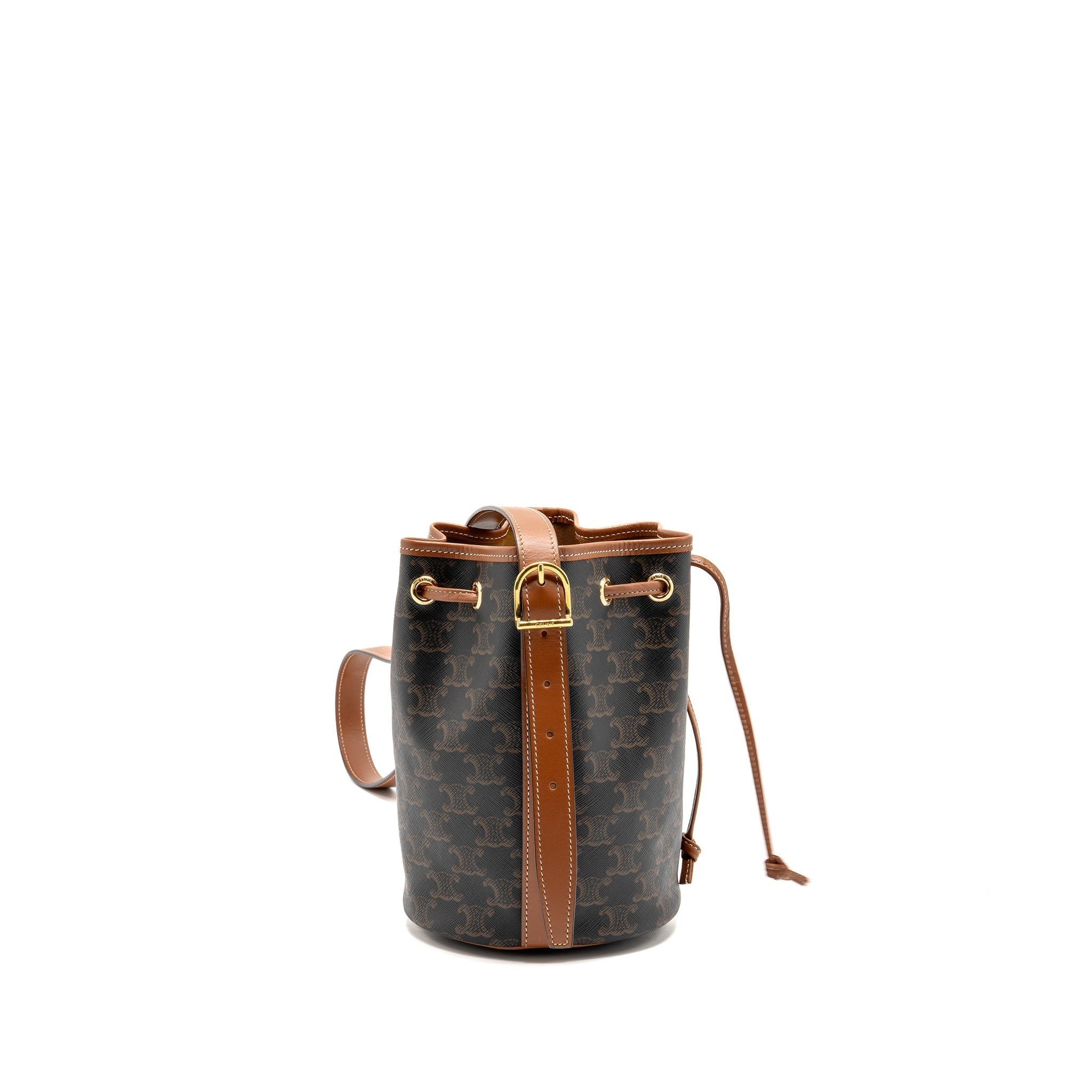 celine-small-drawstring-bag-triomphe-canvas-calfskin-tan-ghw