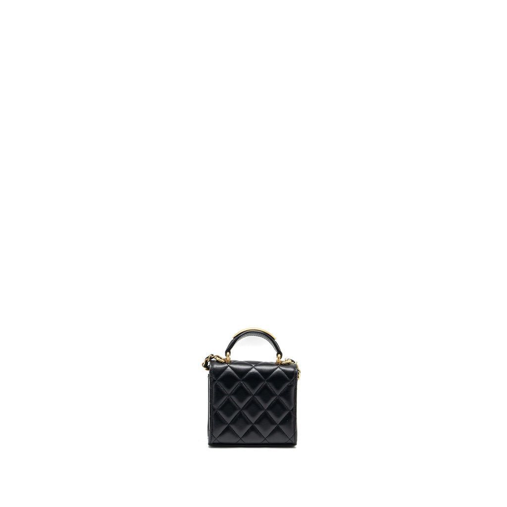 chanel-22b-top-handle-mini-flap-clutch-black-lambskin-ghw-microchip