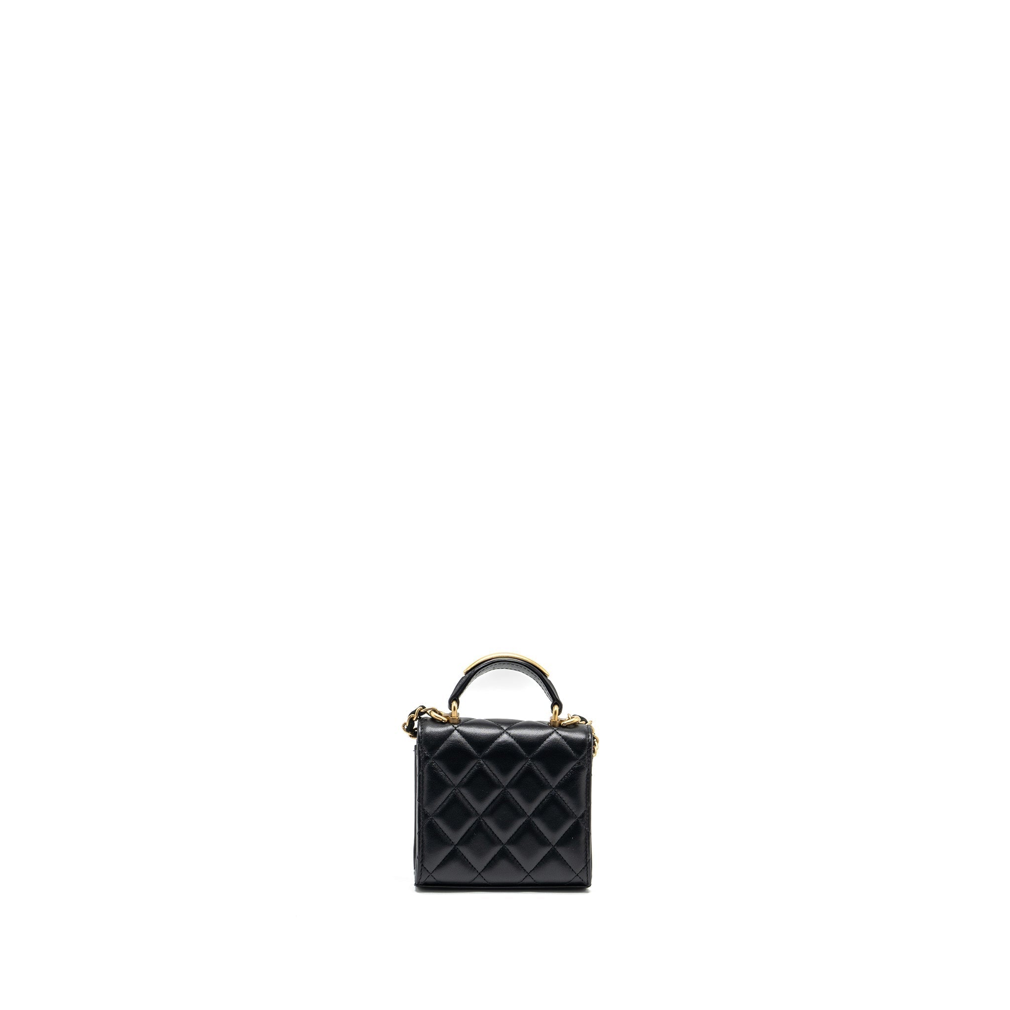 chanel-22b-top-handle-mini-flap-clutch-black-lambskin-ghw-microchip