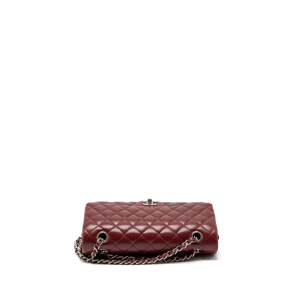 chanel-medium-classic-double-flap-bag-caviar-dark-red-shw