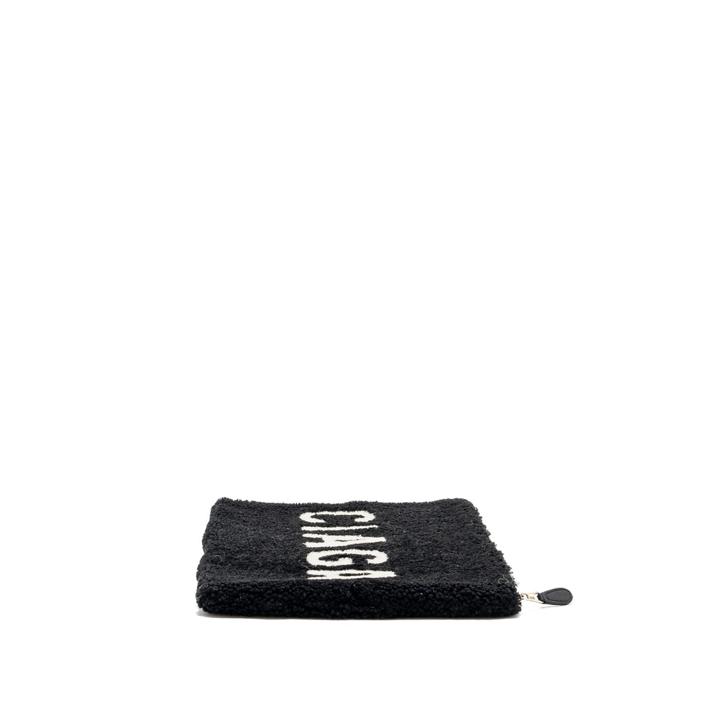 balenciaga-zip-pouch-clutch-shearling-black-white