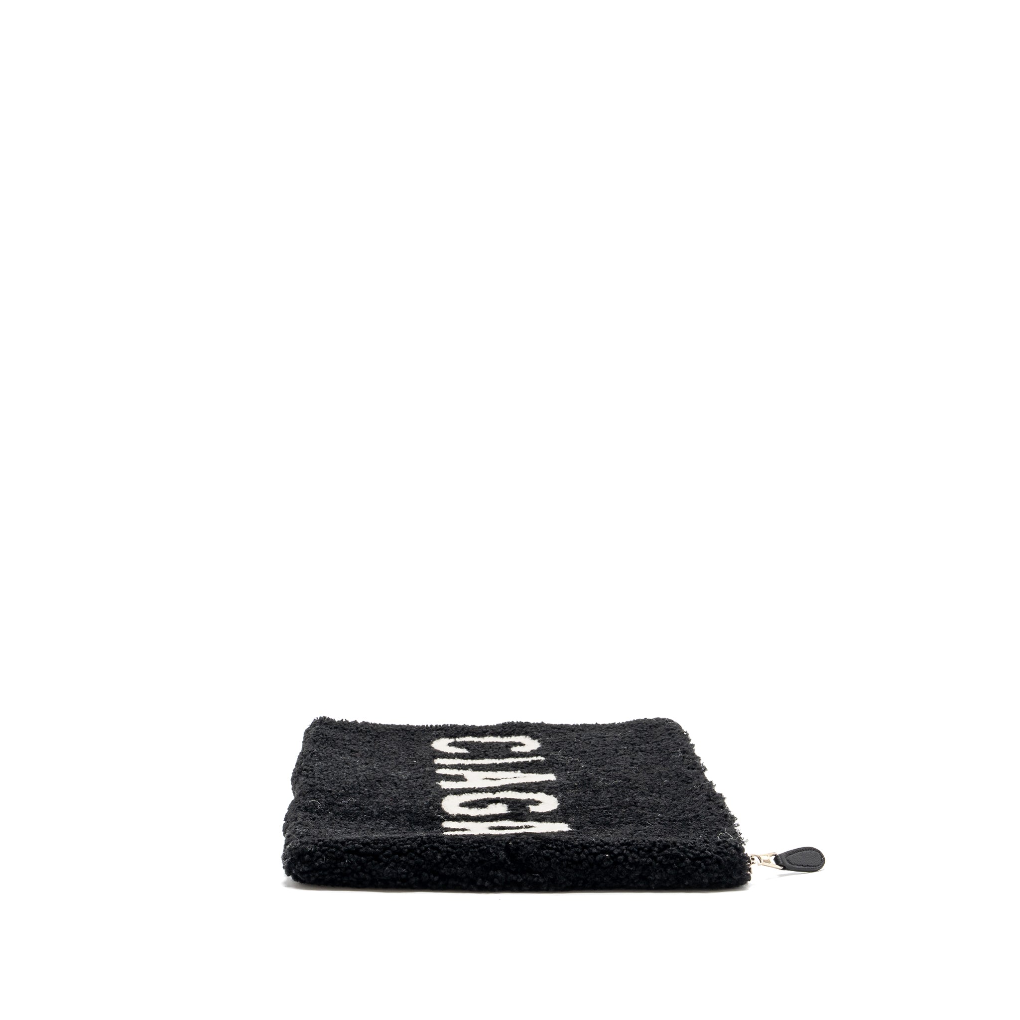 balenciaga-zip-pouch-clutch-shearling-black-white