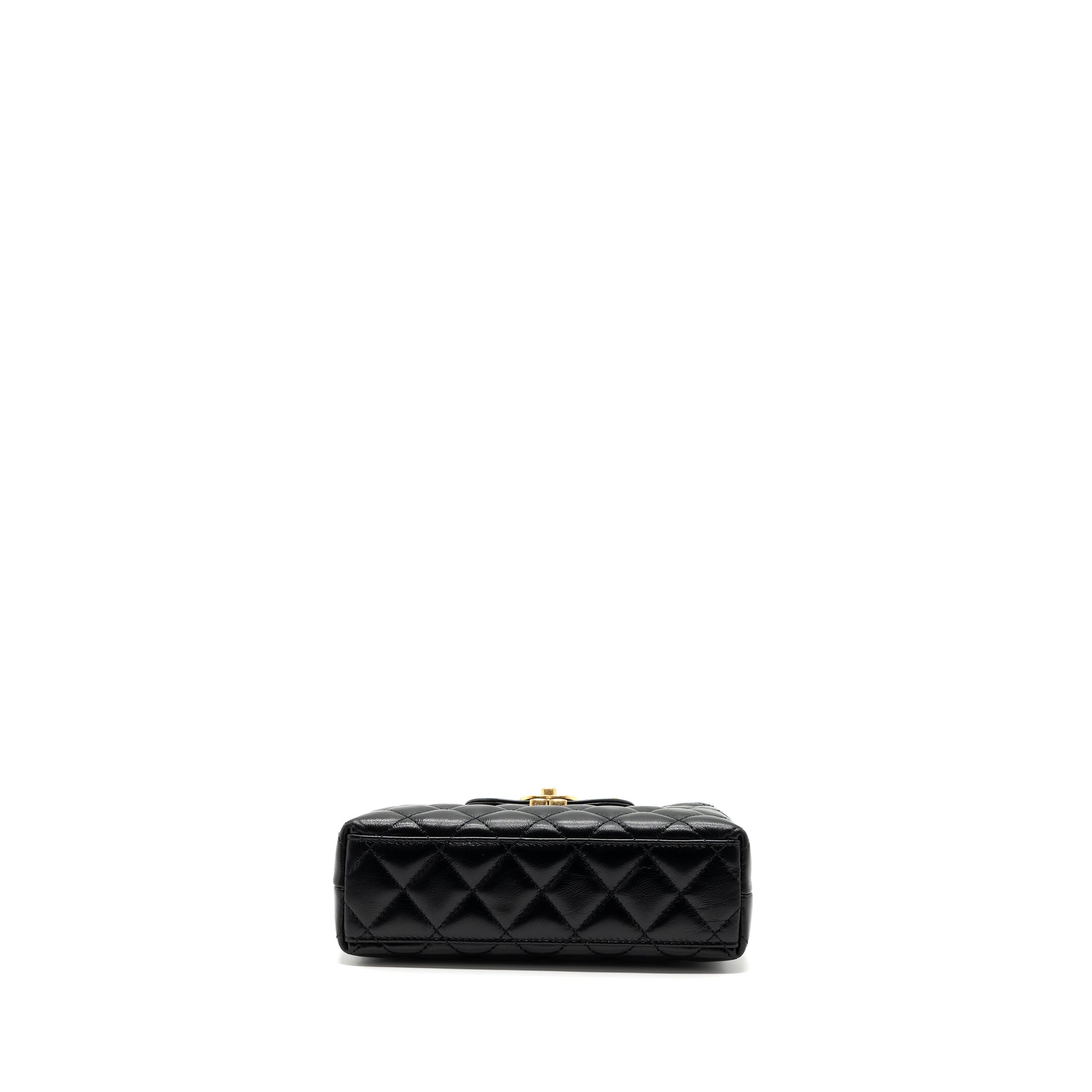 chanel-23k-mini-shopping-bag-calfskin-black-brushed-ghwmicrochip