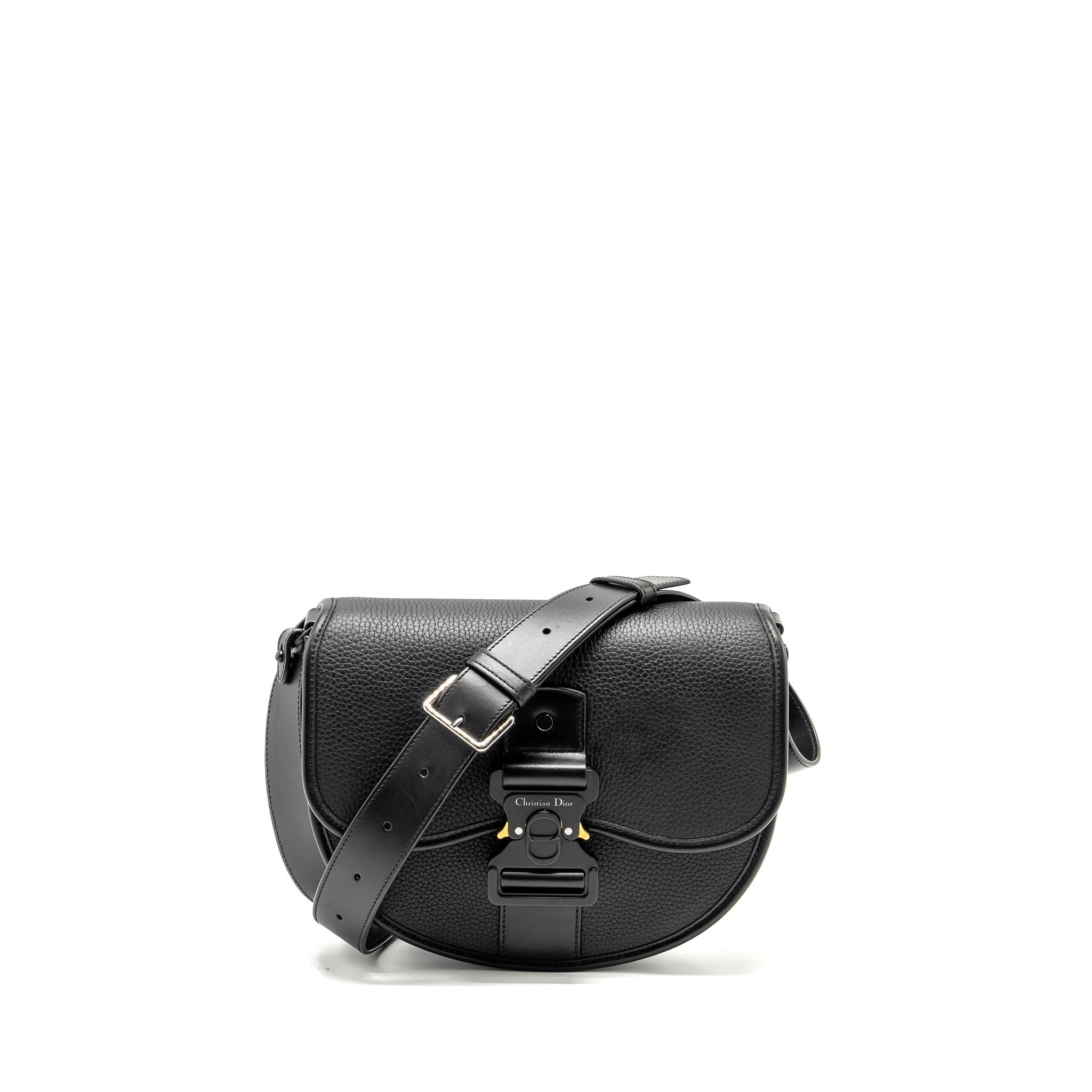 dior-large-gallop-bag-with-strap-grained-smooth-calfskin-black-silver-gold-hardware