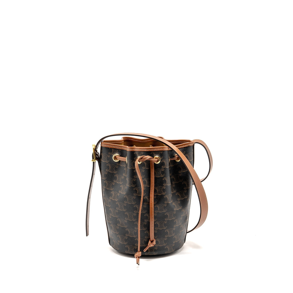 celine-small-drawstring-bag-triomphe-canvas-calfskin-tan-ghw