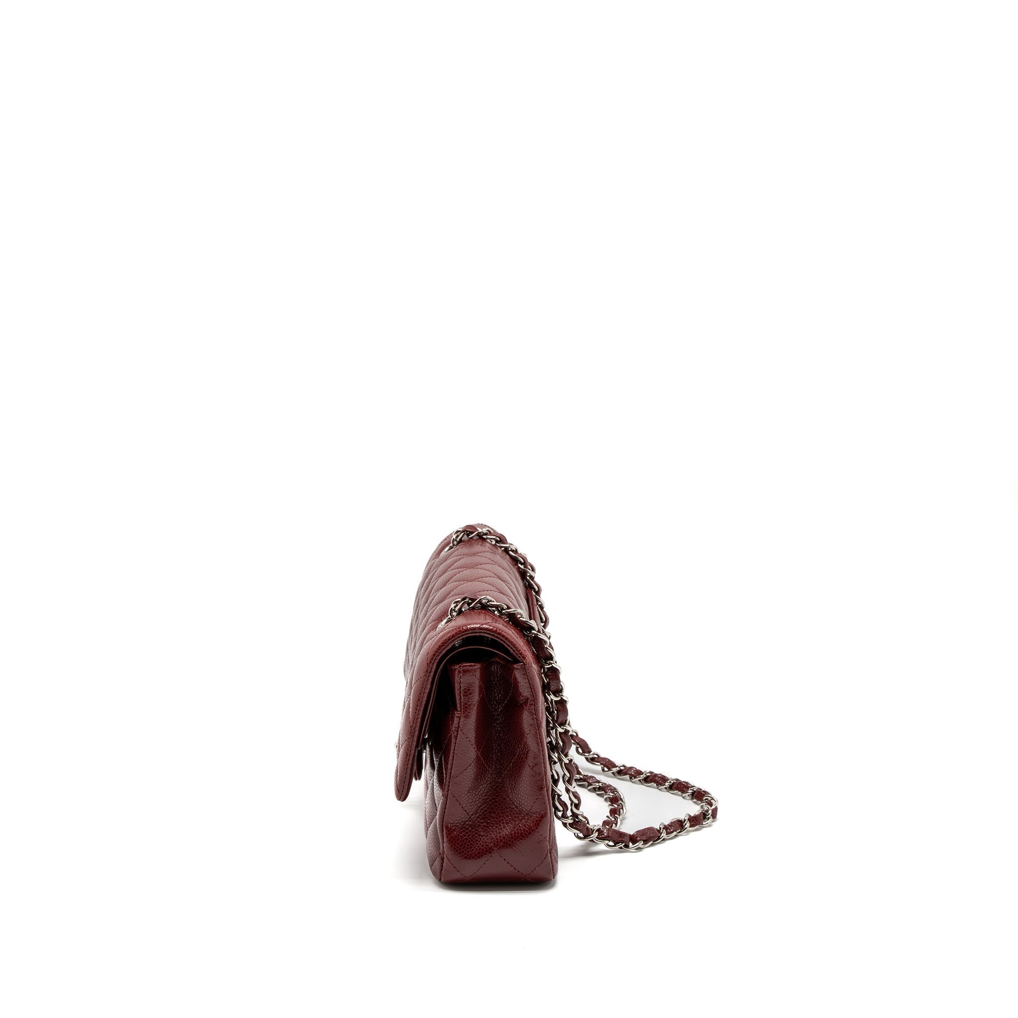 chanel-medium-classic-double-flap-bag-caviar-dark-red-shw