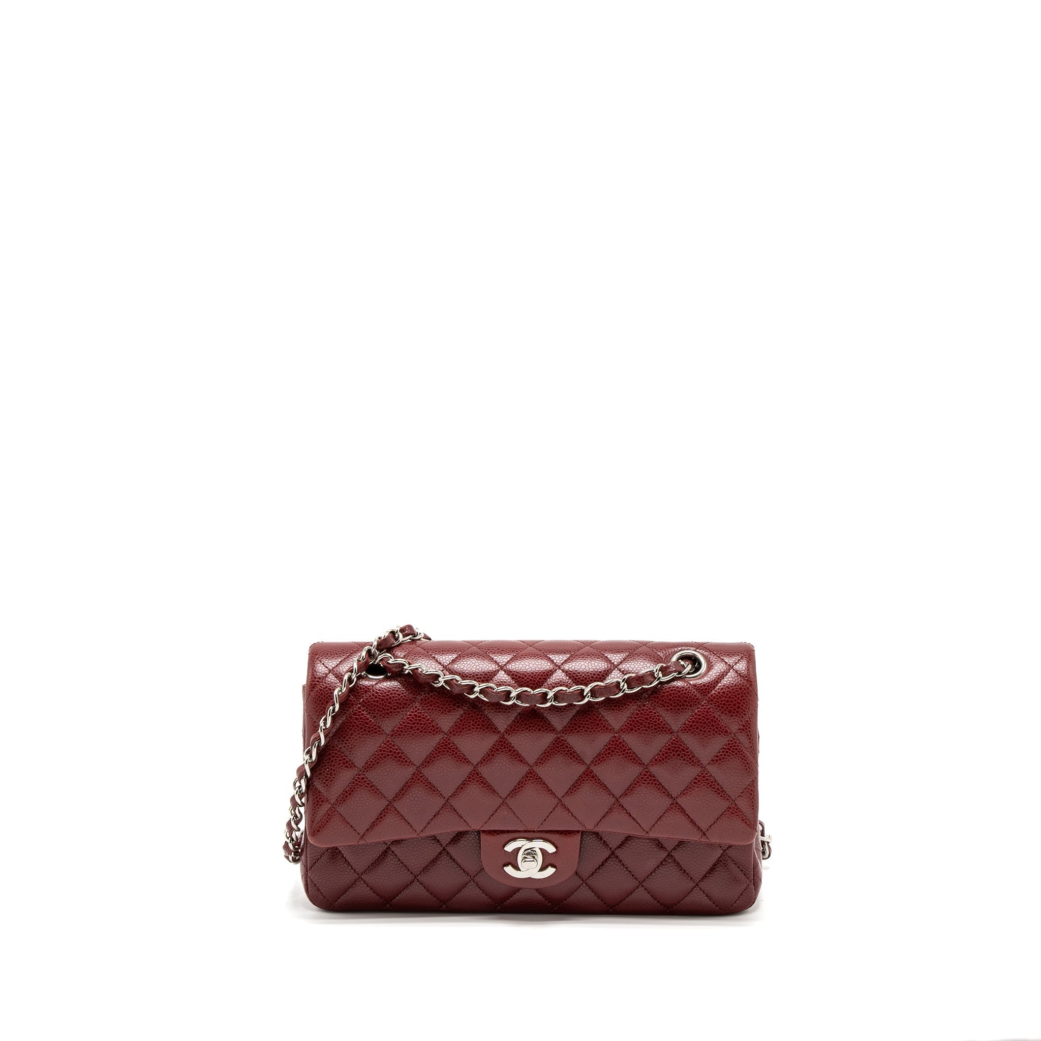chanel-medium-classic-double-flap-bag-caviar-dark-red-shw