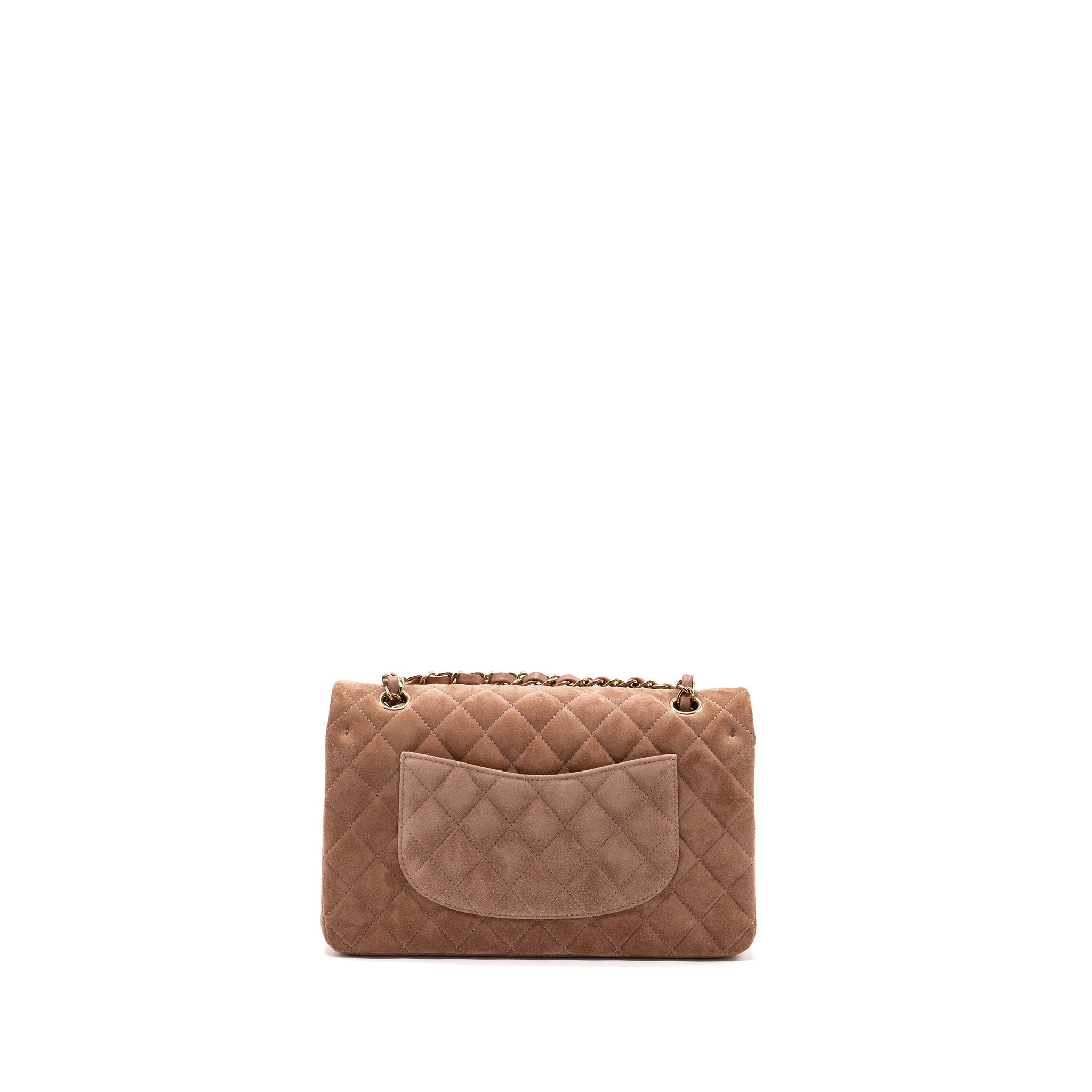 chanel-medium-classic-double-flap-bag-suede-leather-light-brown-lghw-microchip