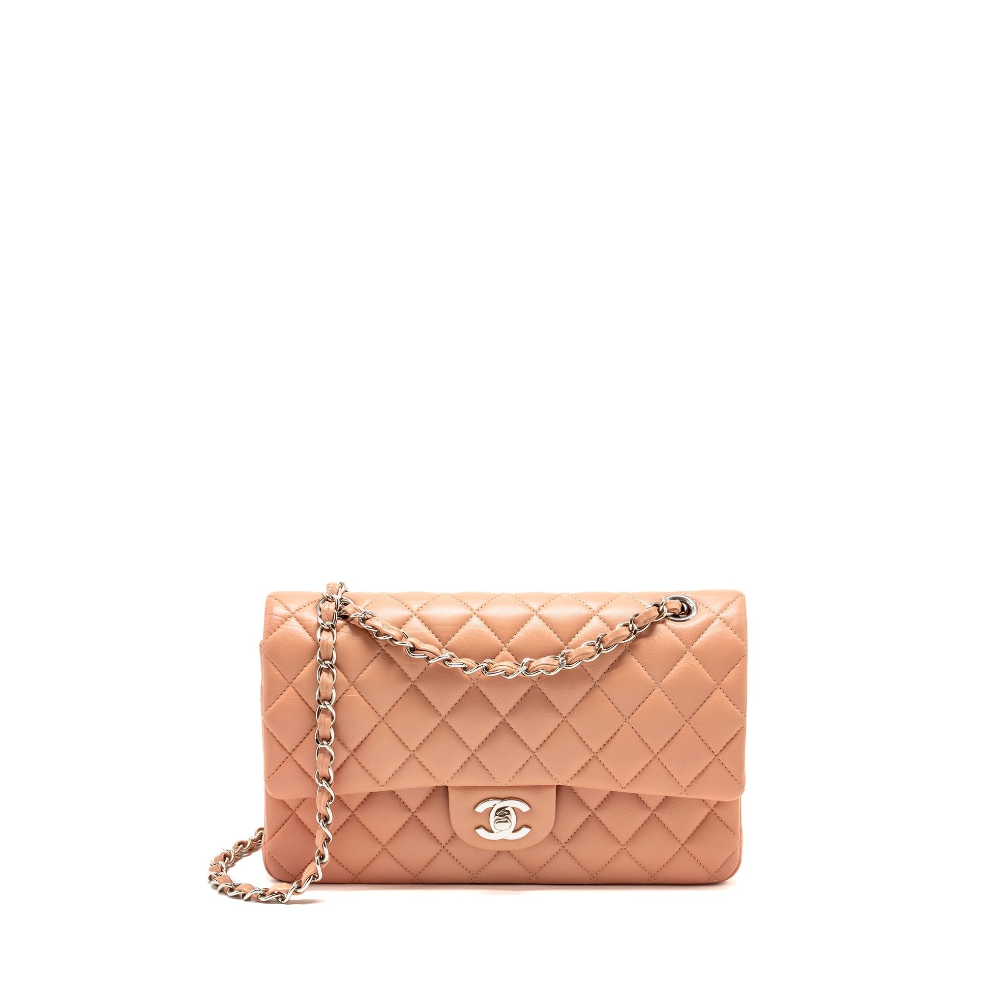 chanel-medium-classic-double-flap-bag-lambskin-pink-shw-microchip