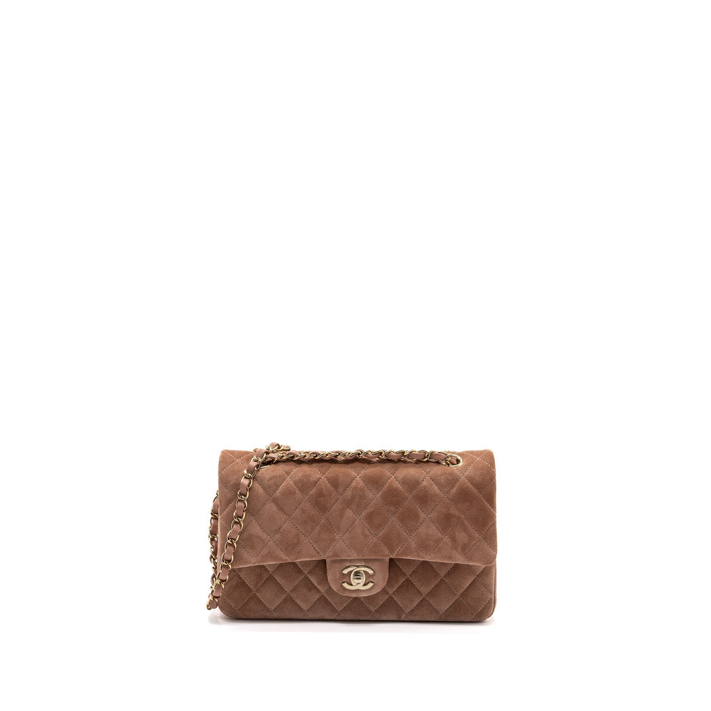 chanel-medium-classic-double-flap-bag-suede-leather-light-brown-lghw-microchip