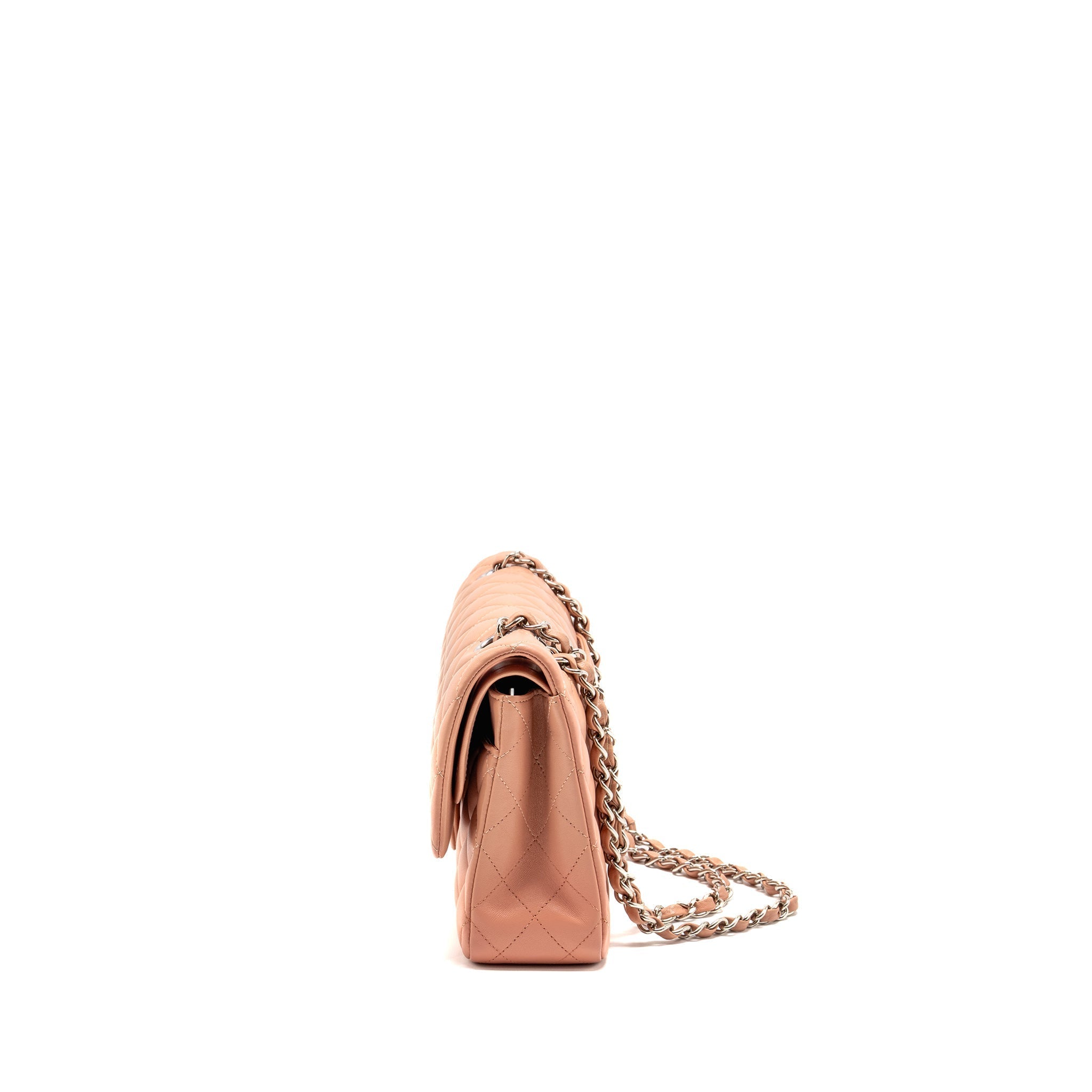 chanel-medium-classic-double-flap-bag-lambskin-pink-shw-microchip