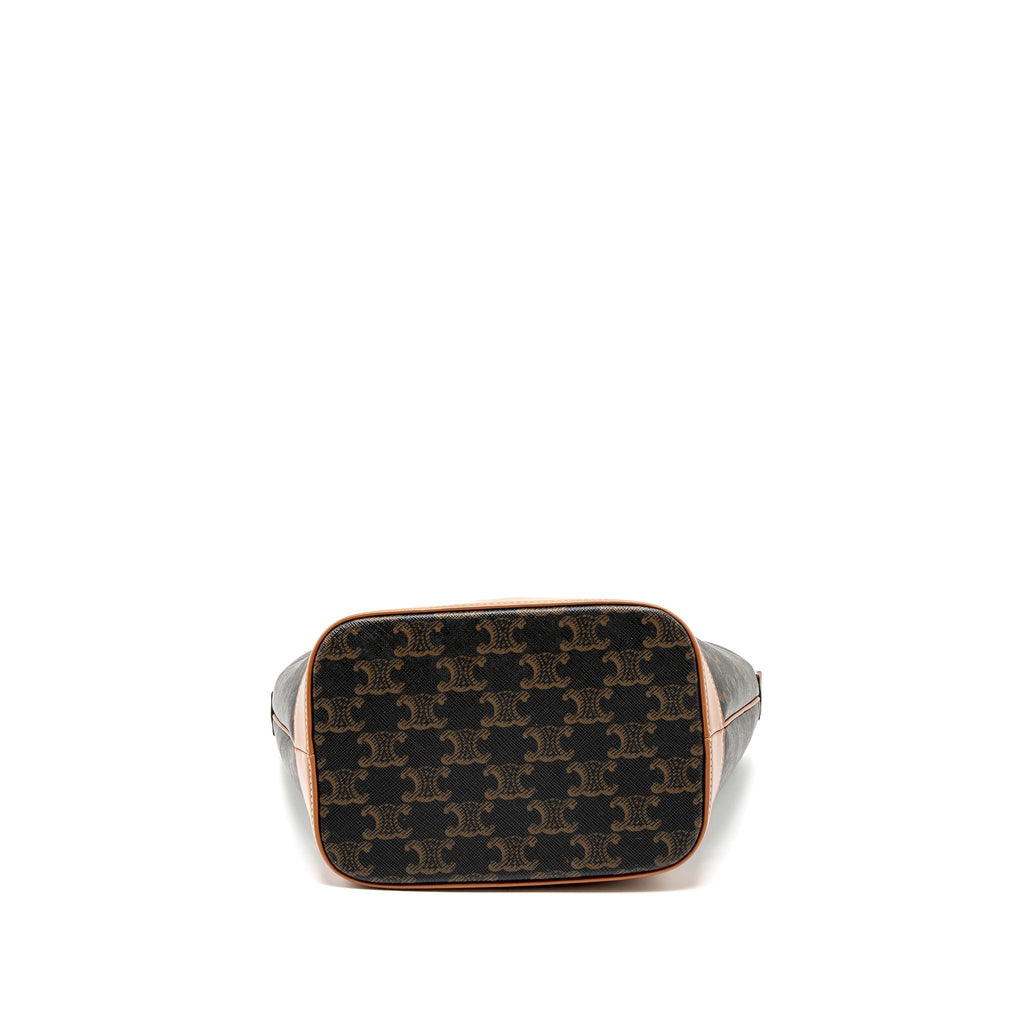 celine-small-bucket-bag-triomphe-canvas-calfskin-tan-ghw
