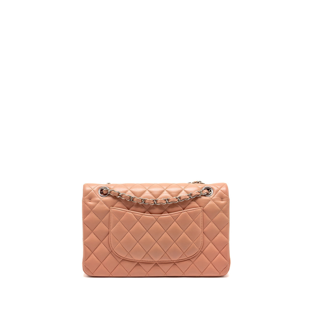chanel-medium-classic-double-flap-bag-lambskin-pink-shw-microchip