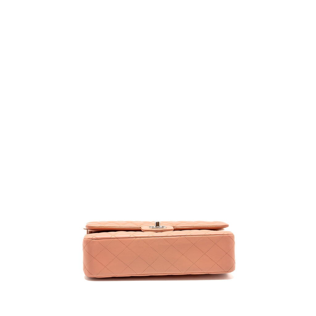 chanel-medium-classic-double-flap-bag-lambskin-pink-shw-microchip