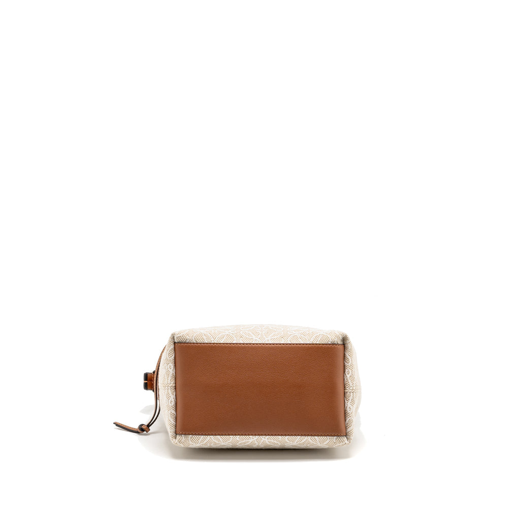 loewe-small-cubi-bag-anagram-jacquard-calfskin-beige-brown-ghw-1