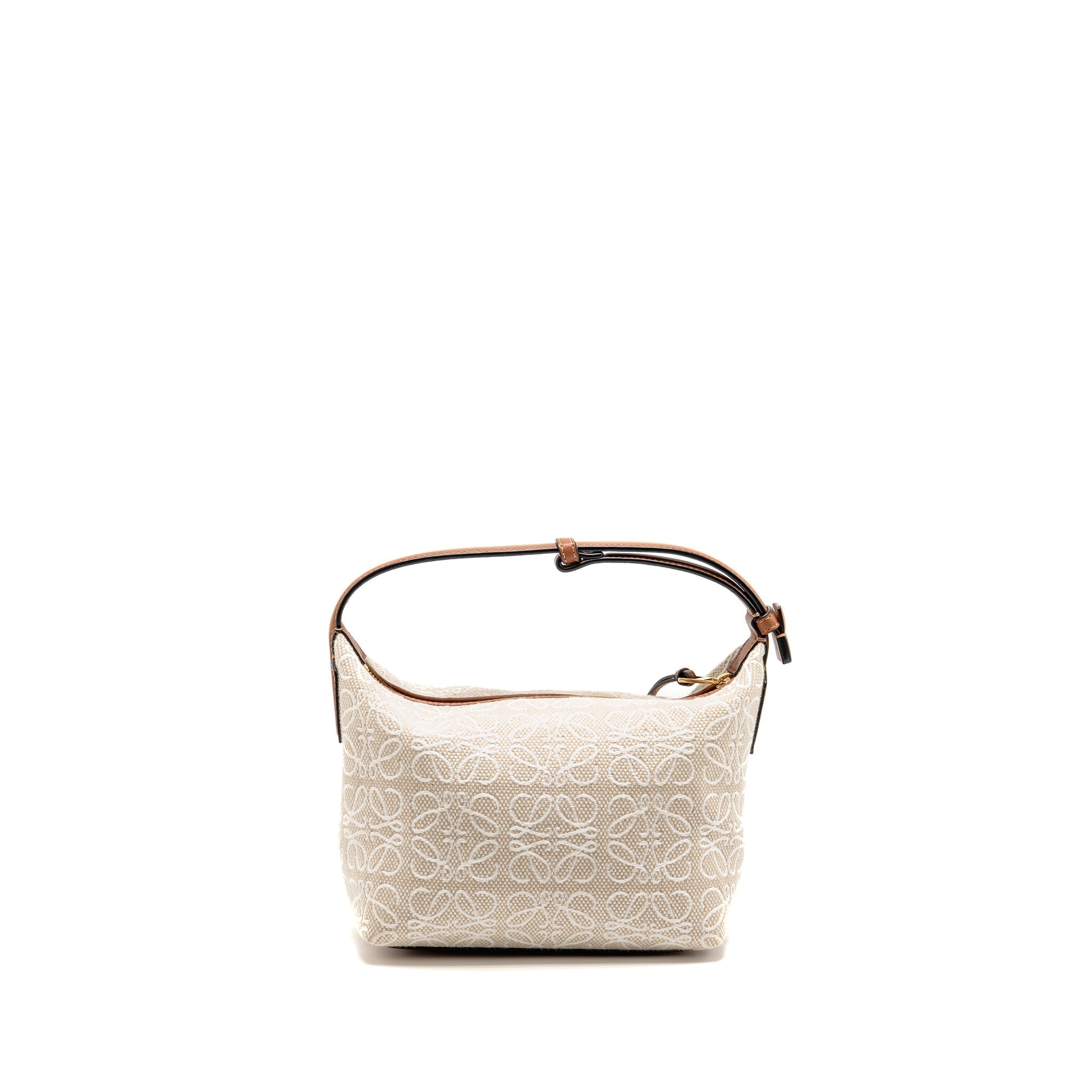 loewe-small-cubi-bag-anagram-jacquard-calfskin-beige-brown-ghw-1