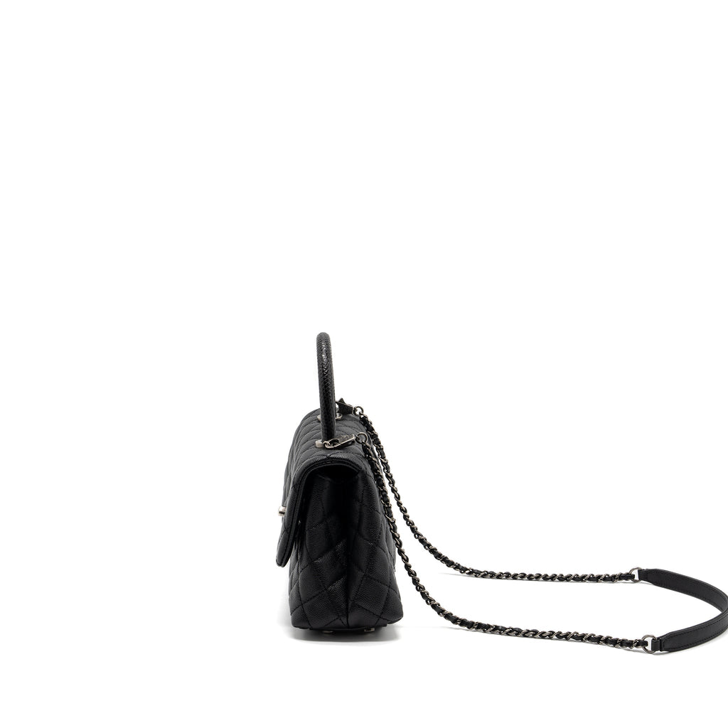 chanel-small-coco-handle-caviar-black-lghw-microchip-9