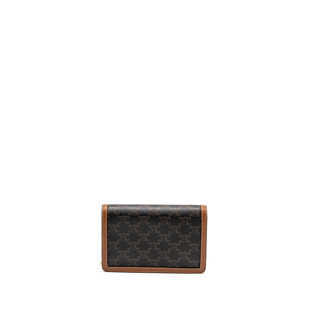 celine-wallet-on-chain-margo-triomphe-canvas-calfskin-tan-ghw