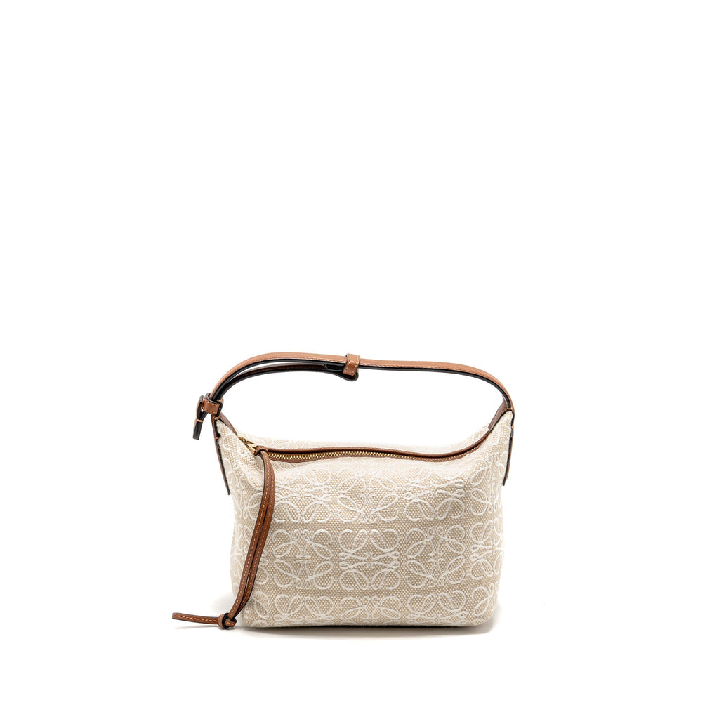 loewe-small-cubi-bag-anagram-jacquard-calfskin-beige-brown-ghw-1