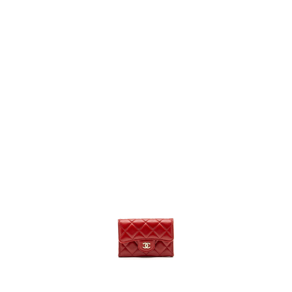 chanel-flap-card-holder-lambskin-red-shw