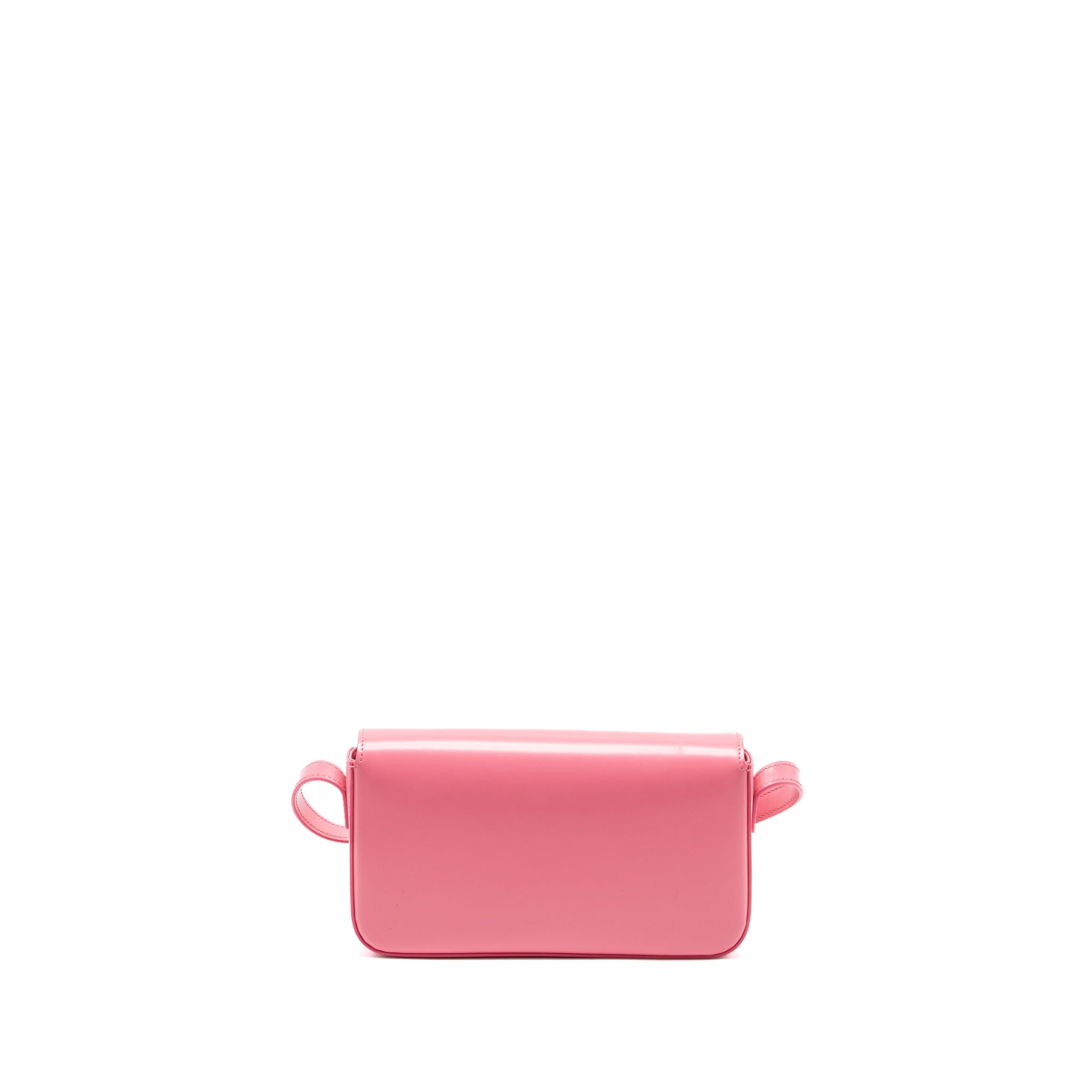 celine-triomphe-shoulder-bag-shiny-calfskin-flamingo-ghw