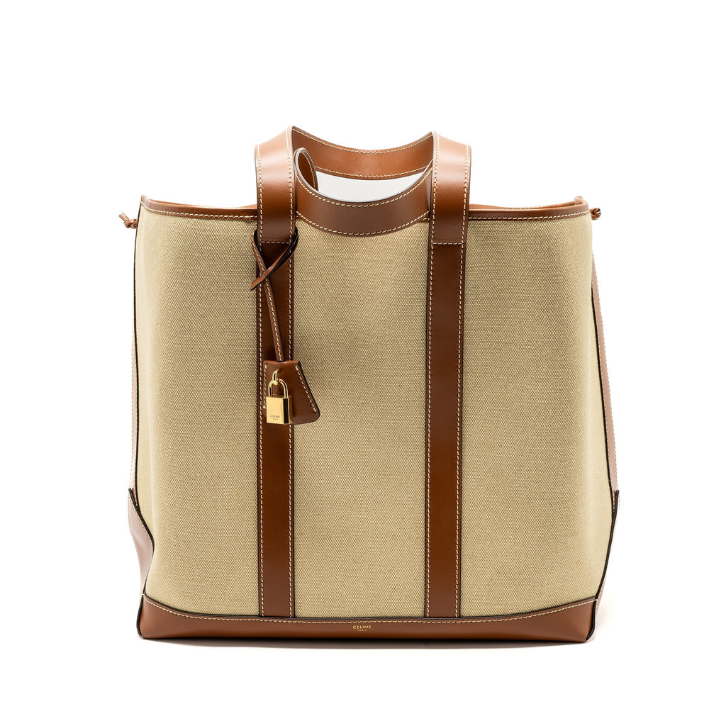 celine-cabas-marin-canvas-calfskin-multicolor-natural-tan-ghw