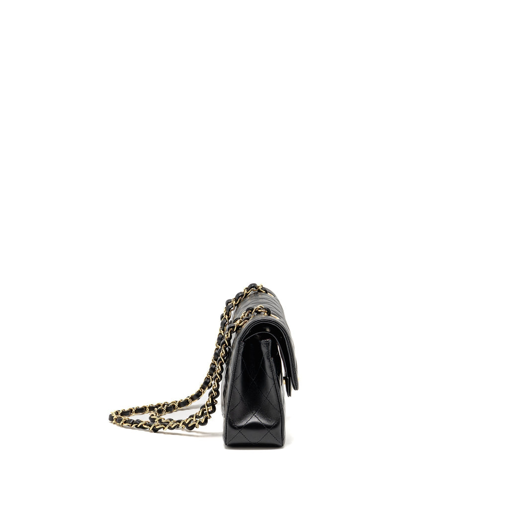 chanel-small-classic-double-flap-bag-lambskin-black-lghw-microchip