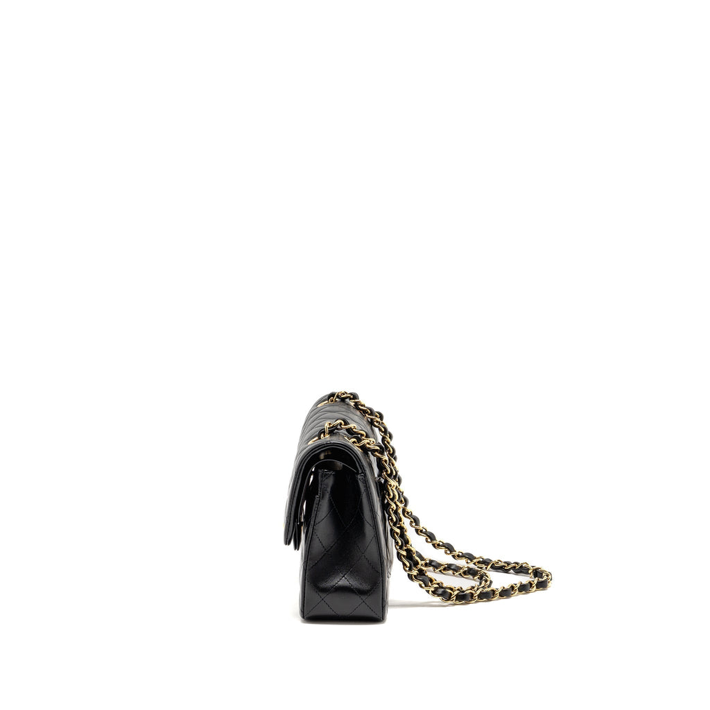 chanel-small-classic-double-flap-bag-lambskin-black-lghw-microchip