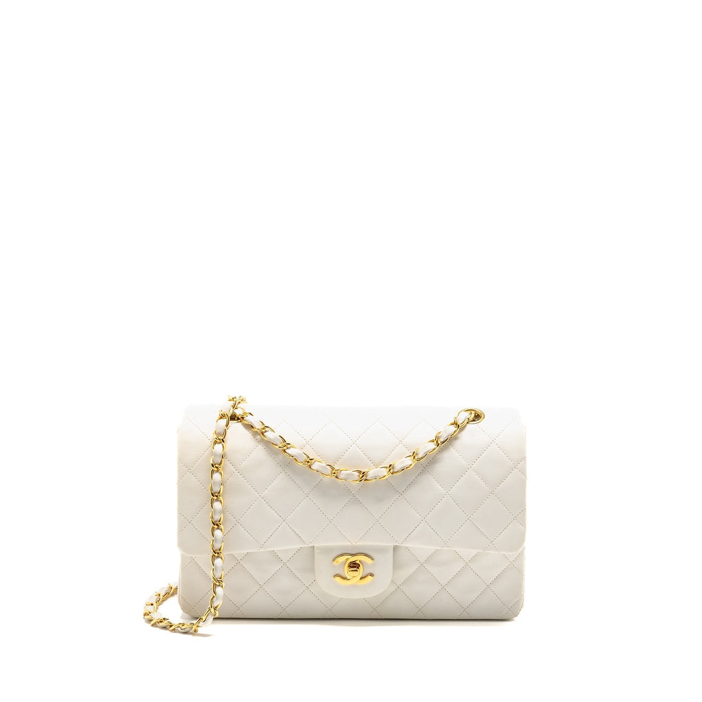 chanel-vintage-medium-classic-double-flap-bag-white-lambskin-ghw