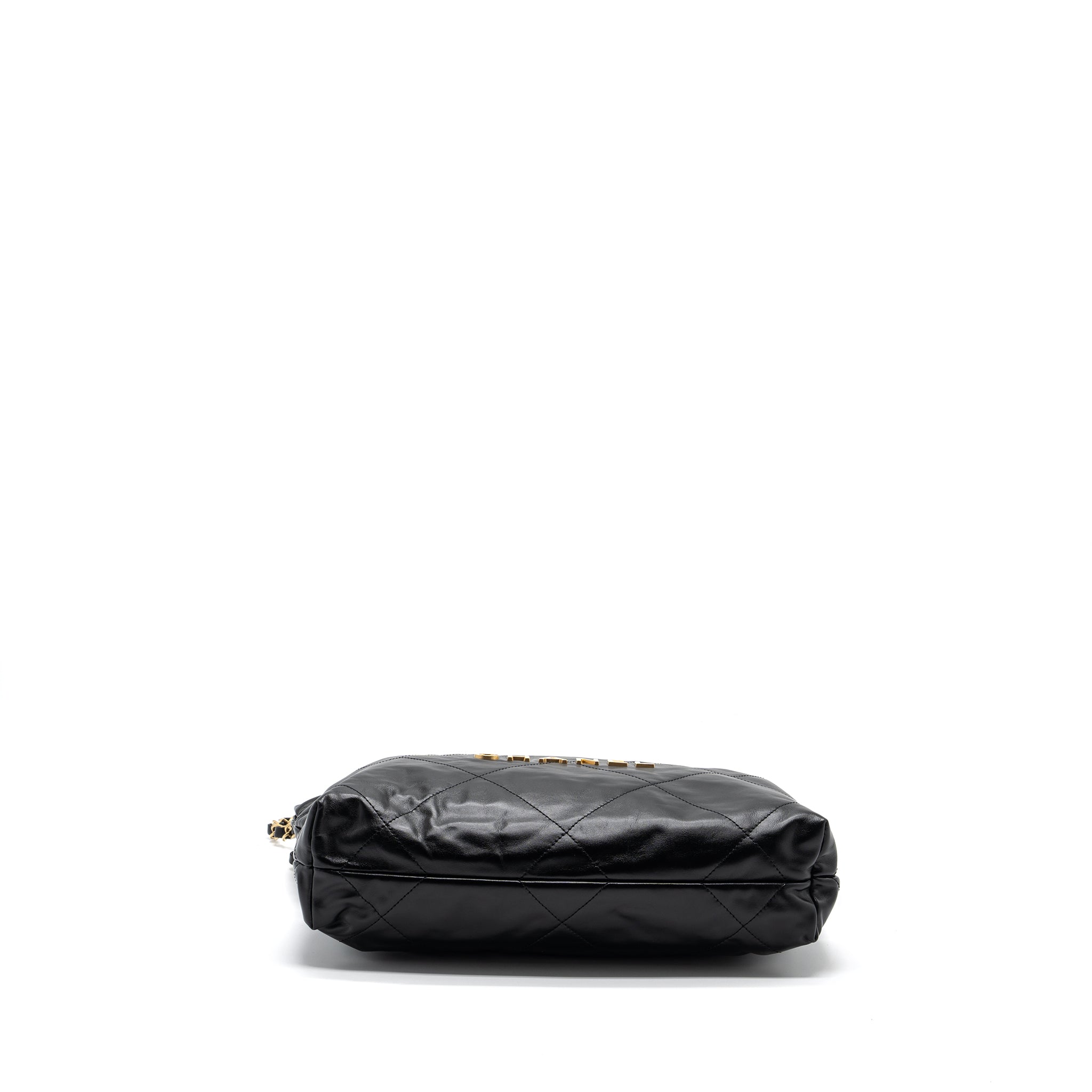 chanel-small-22-bag-gold-letter-shiny-calfskin-black-brushed-ghwmicrochip