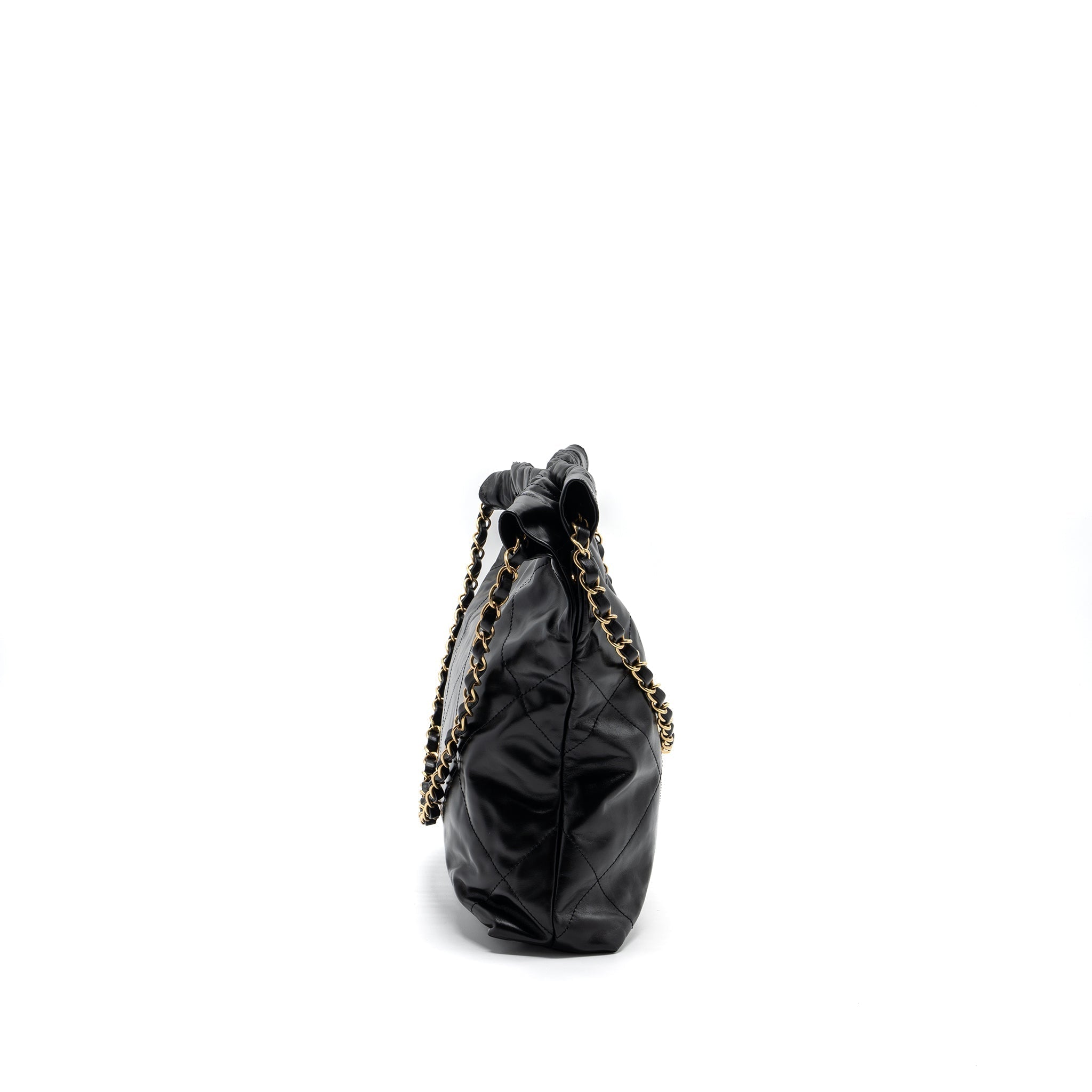 chanel-small-22-bag-gold-letter-shiny-calfskin-black-brushed-ghwmicrochip