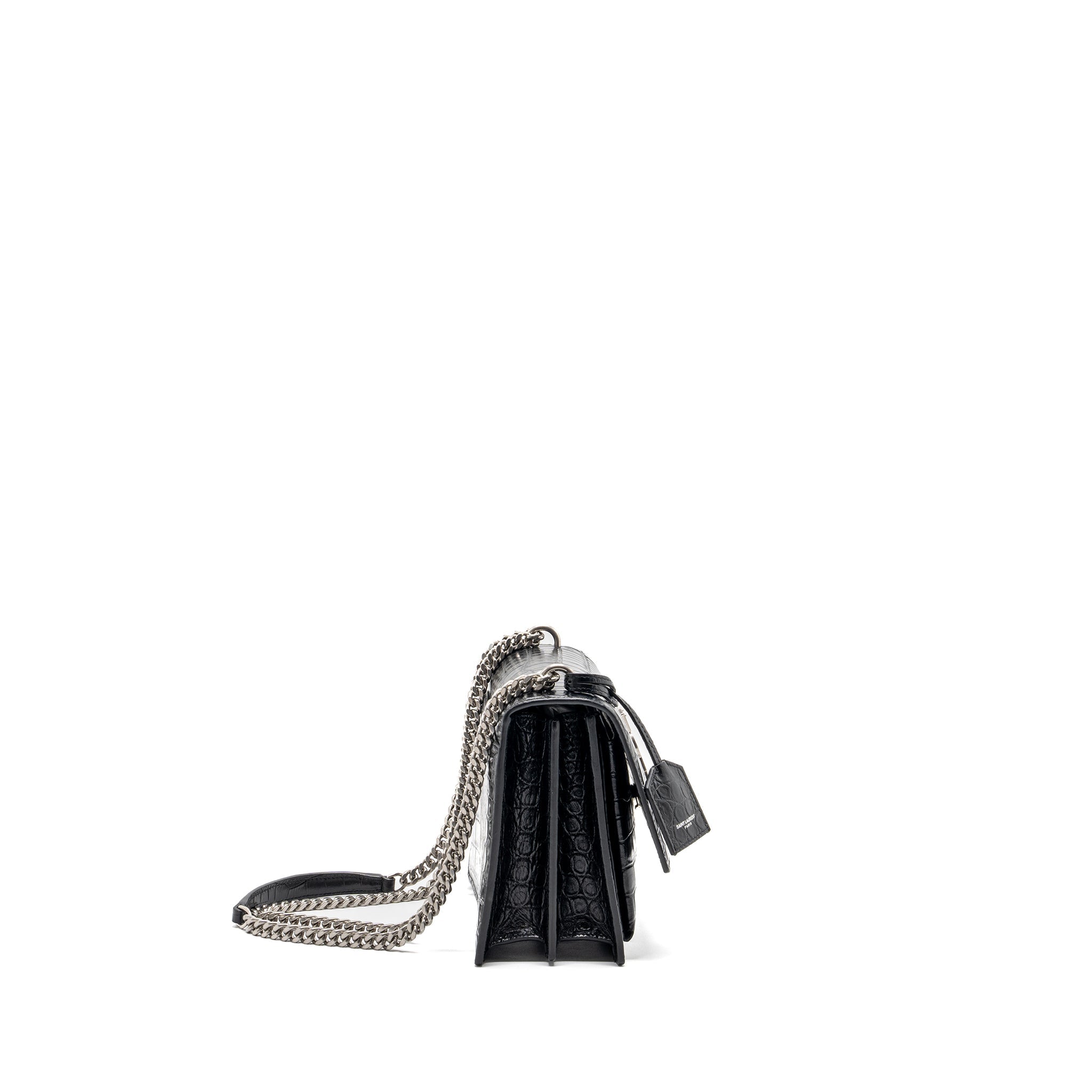 saint-laurent-sunset-bag-crocodile-embossed-black-shw