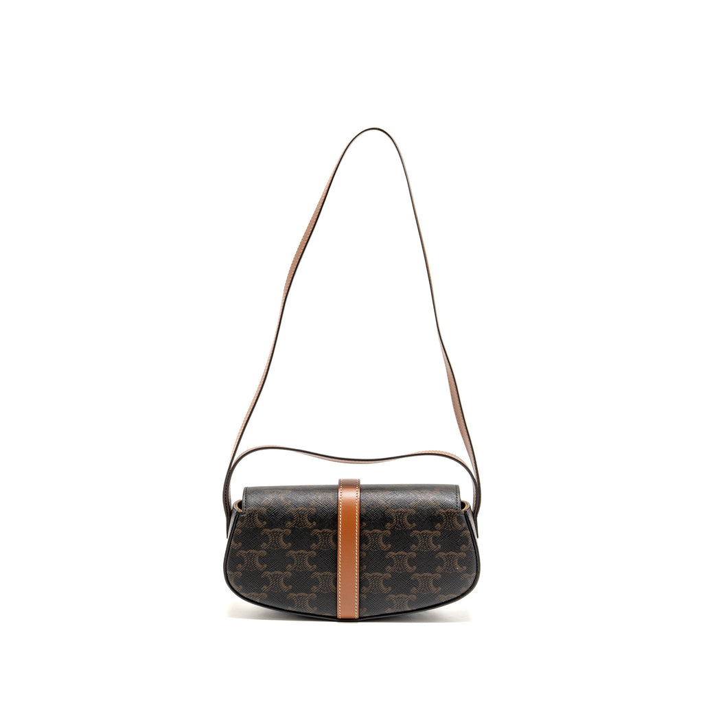 celine-clutch-on-strap-tabou-triomphe-canvas-calfskin-tan-ghw-1