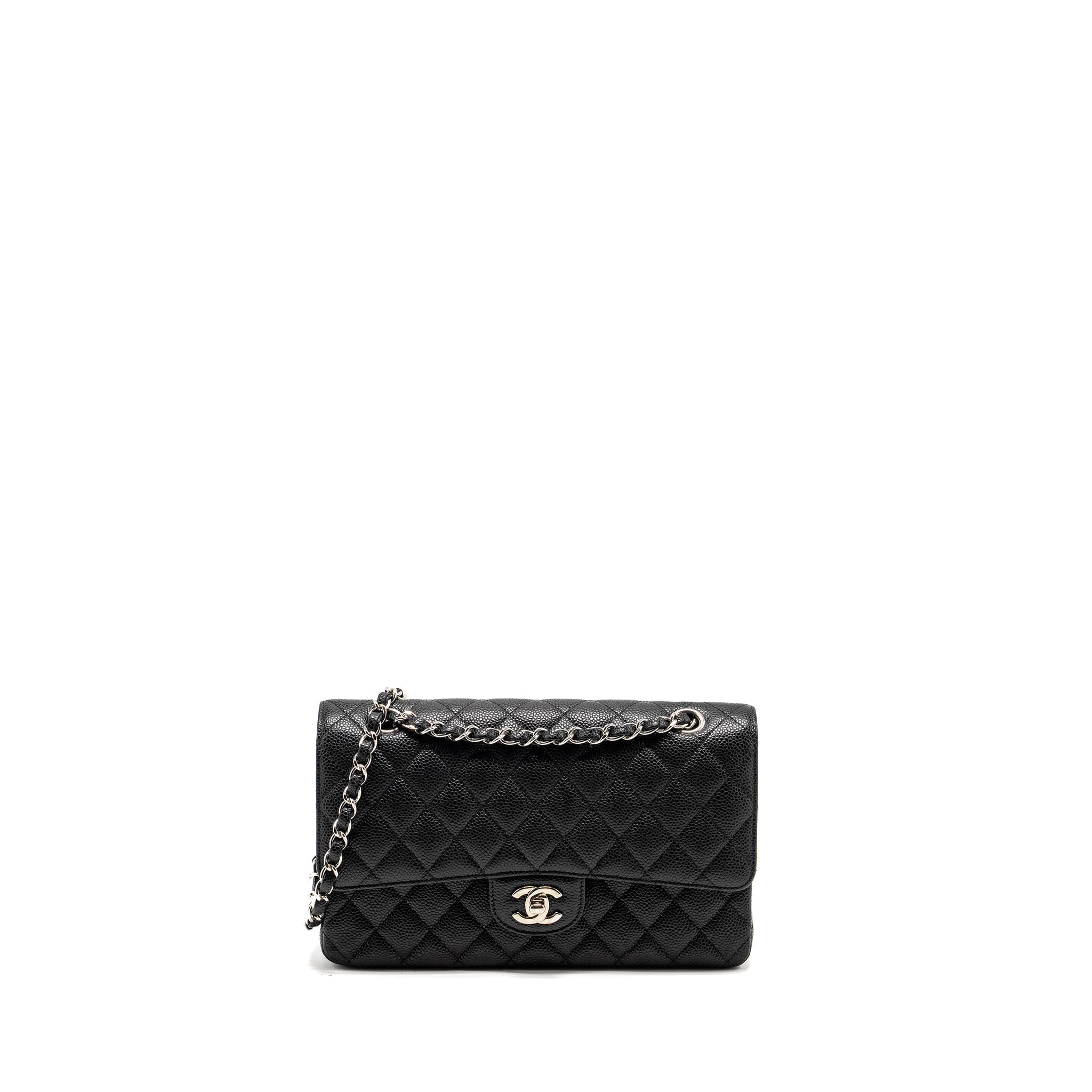 chanel-medium-classic-double-flap-bag-caviar-black-shw-copy