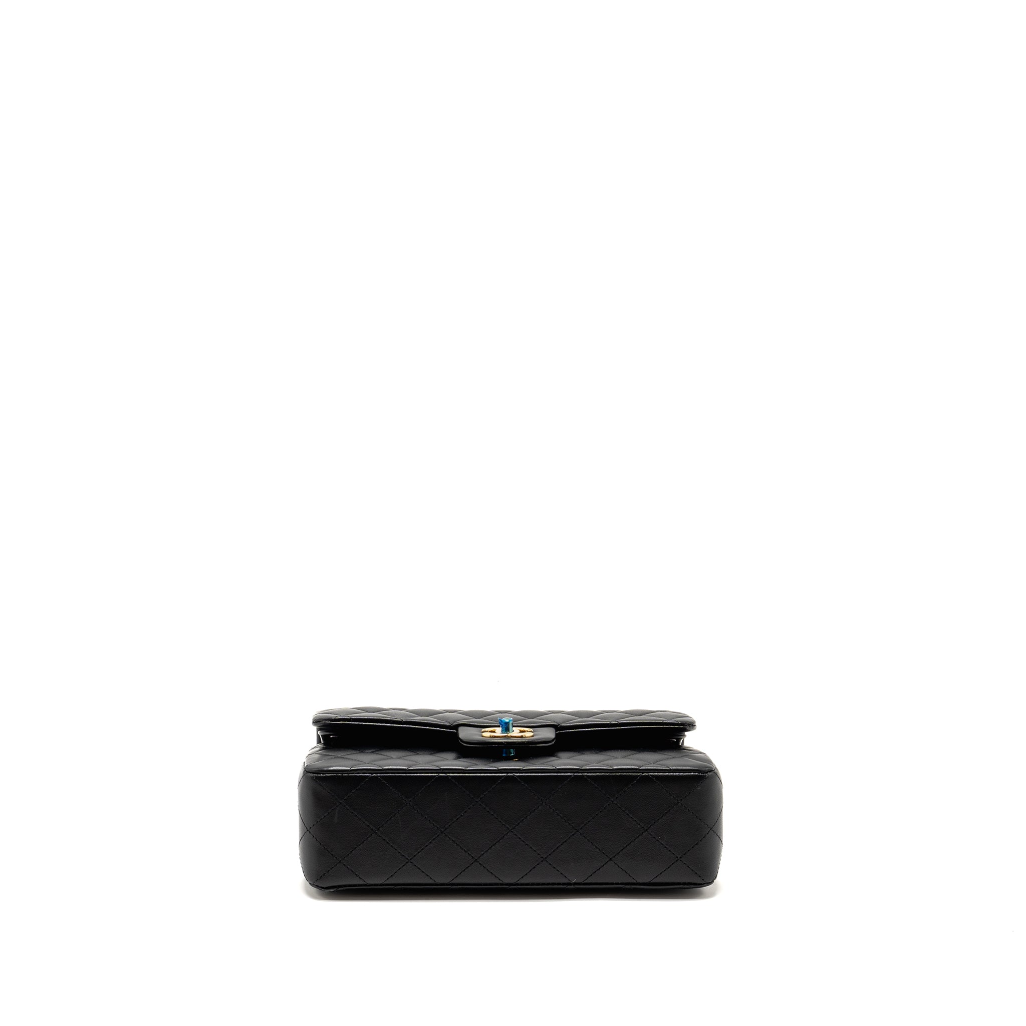 chanel-small-classic-double-flap-bag-lambskin-black-ghwmicrochip-copy