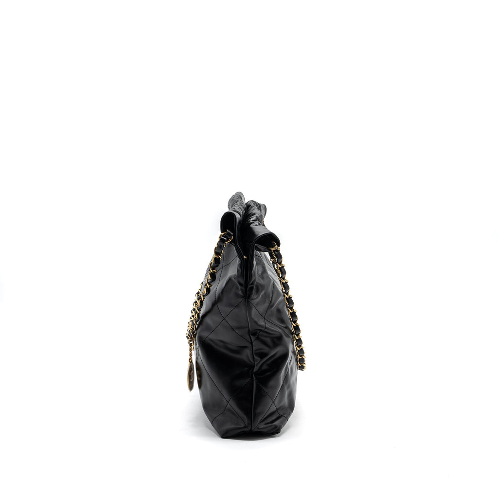 chanel-small-22-bag-gold-letter-shiny-calfskin-black-brushed-ghwmicrochip