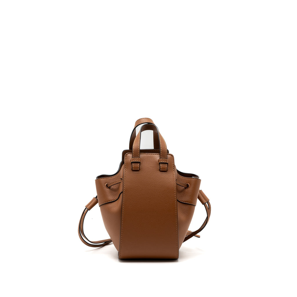 loewe-mini-hammock-drawstring-calfskin-tan-shw