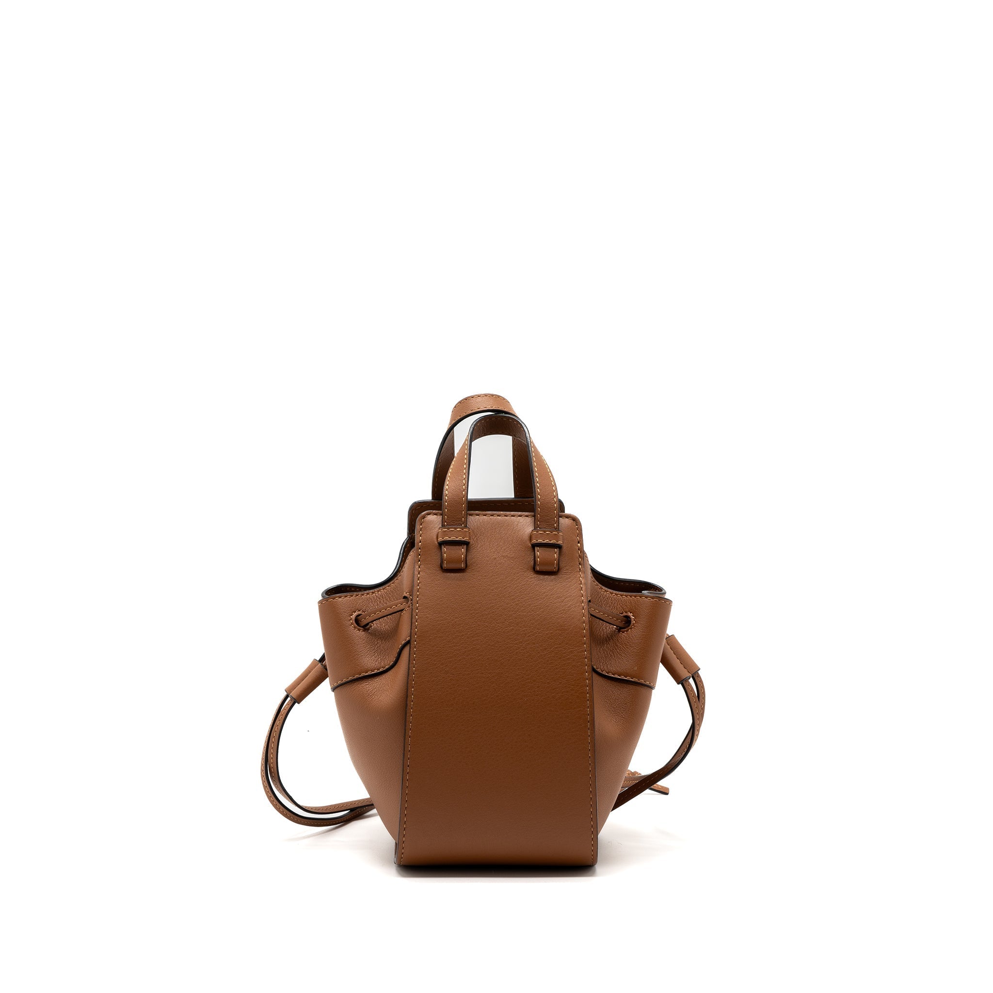 loewe-mini-hammock-drawstring-calfskin-tan-shw