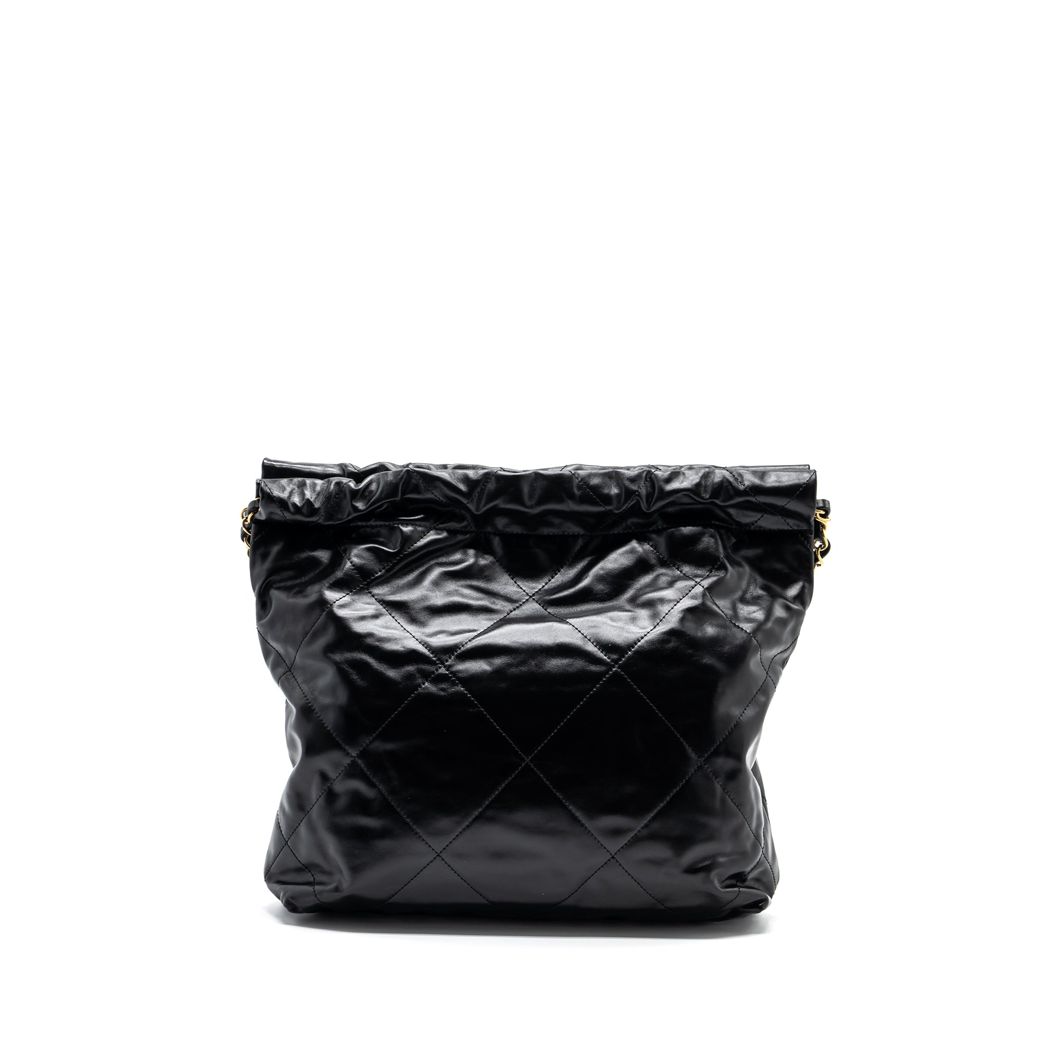 chanel-small-22-bag-gold-letter-shiny-calfskin-black-brushed-ghwmicrochip