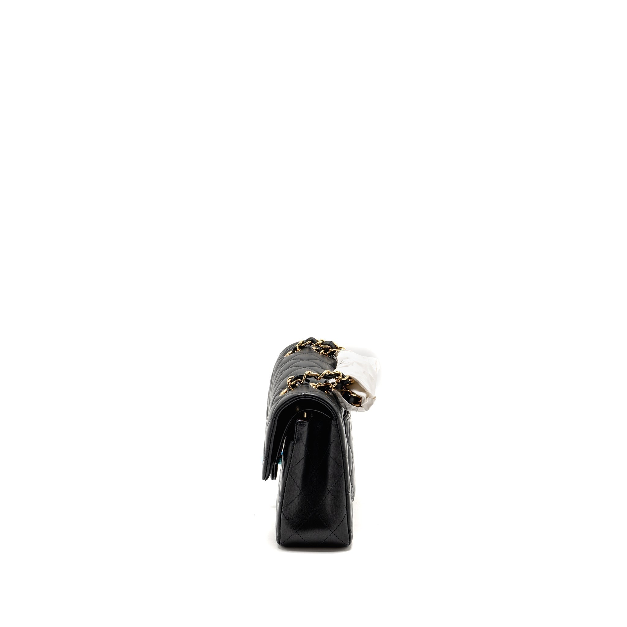 chanel-small-classic-double-flap-bag-lambskin-black-ghwmicrochip-copy