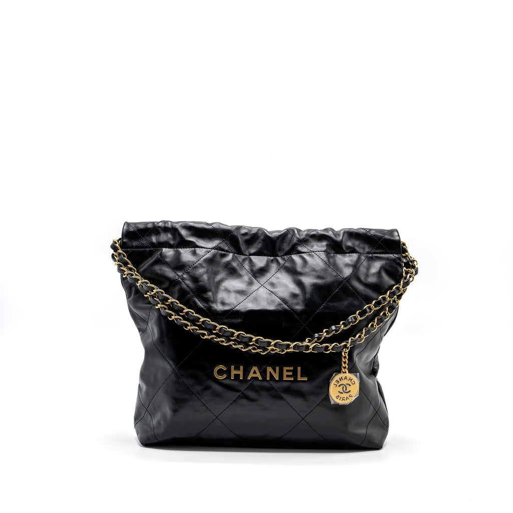 chanel-small-22-bag-gold-letter-shiny-calfskin-black-brushed-ghwmicrochip
