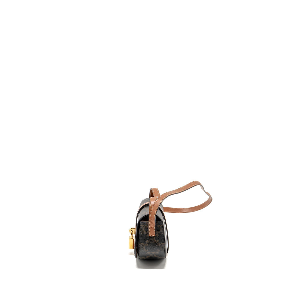 celine-clutch-on-strap-tabou-triomphe-canvas-calfskin-tan-ghw-1