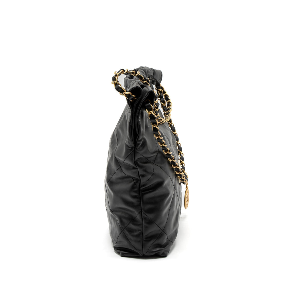 chanel-small-22-bag-white-letter-calfskin-black-brushed-ghw-microchip